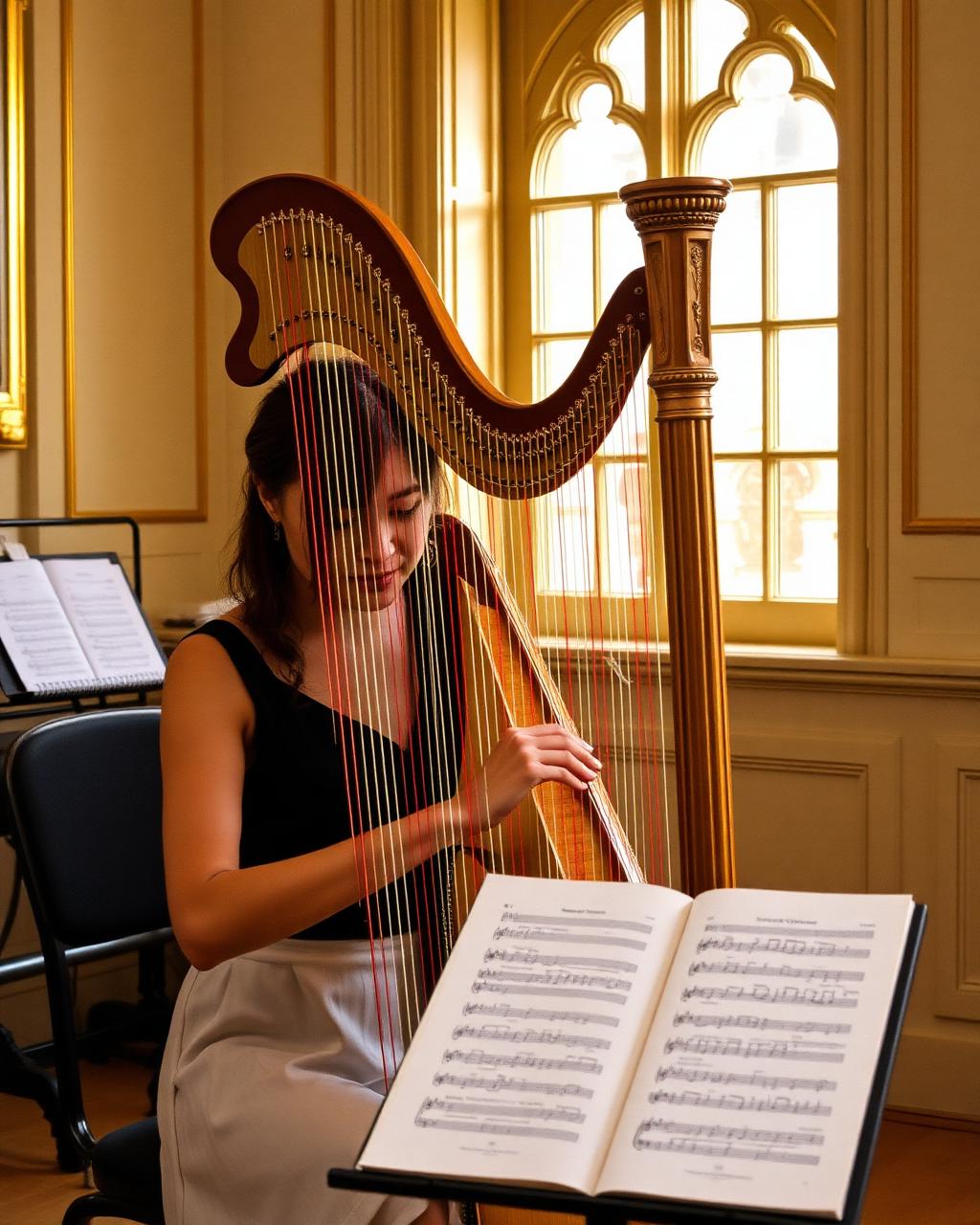 Marsha Long practicando en un conservatorio